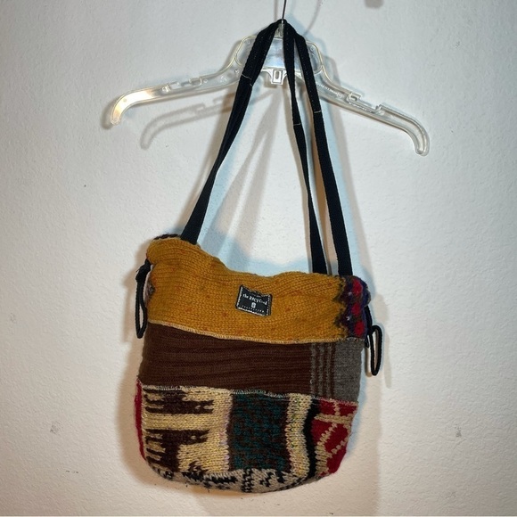 Boho Artistic Patchwork Sweater Bag – One-of-a-Kind Upcycled Susan Todd Tote - Picture 9 of 16